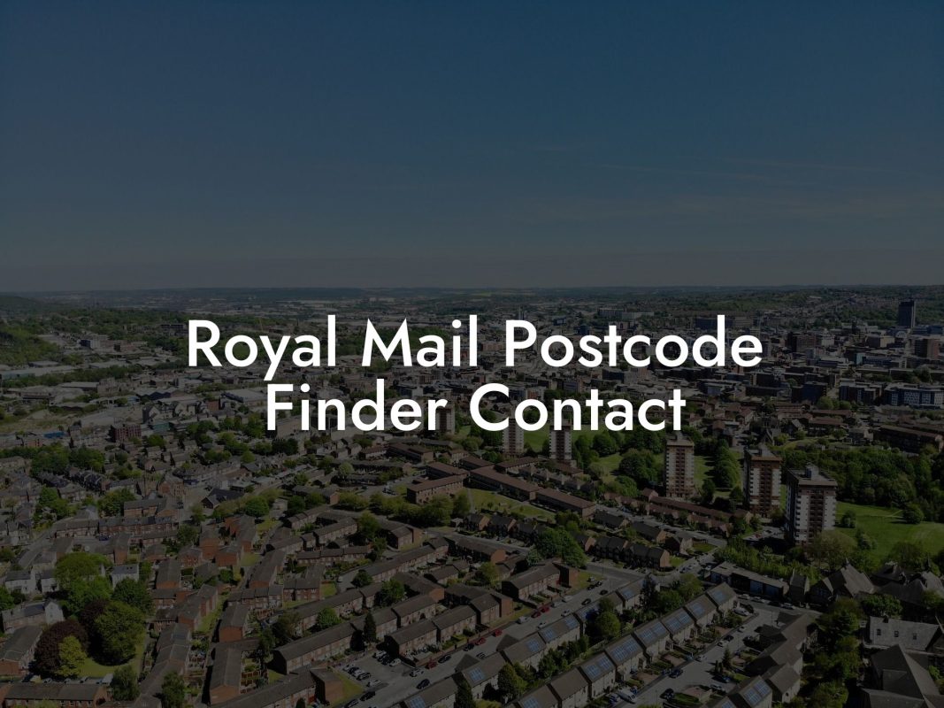 Royal Mail Postcode Finder Contact