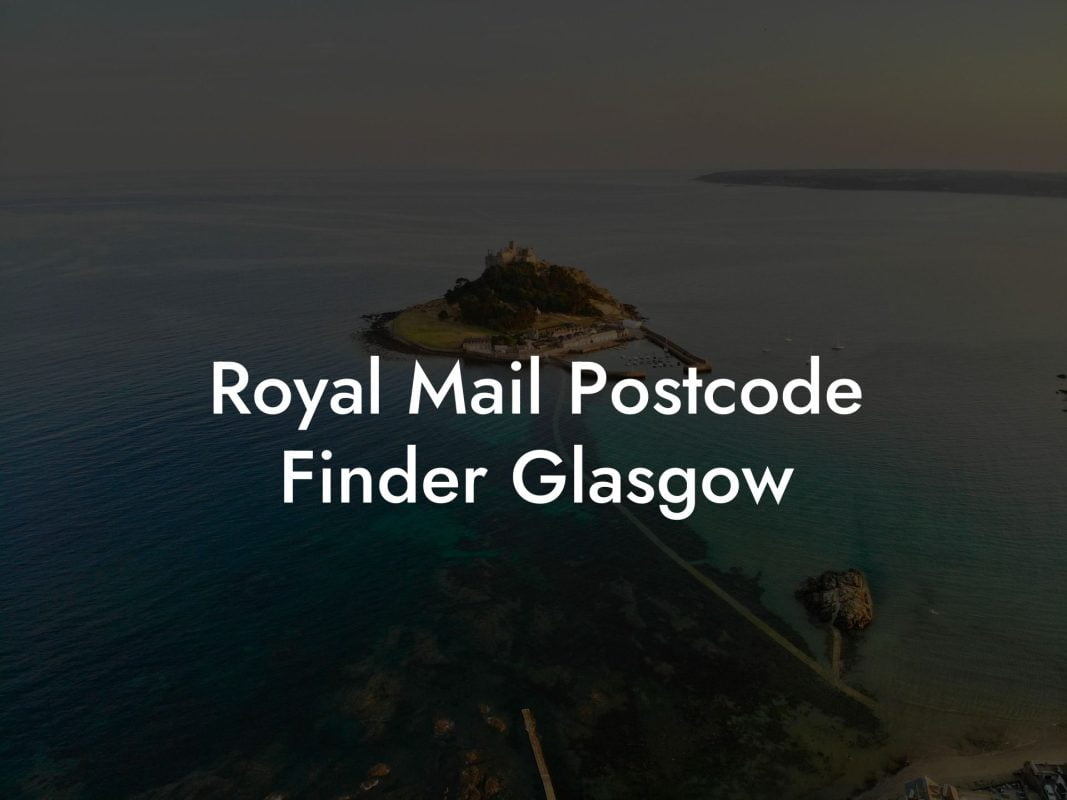 Royal Mail Postcode Finder Glasgow