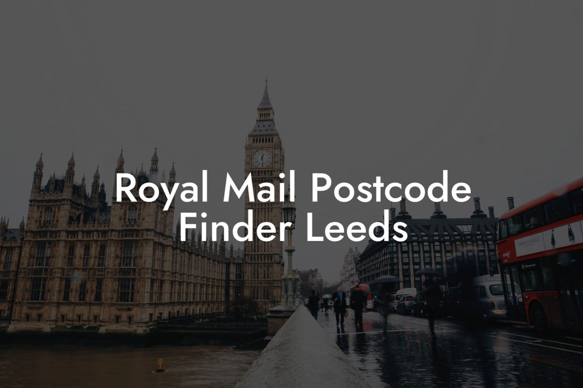 Royal Mail Postcode Finder Leeds