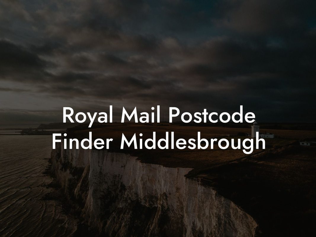 Royal Mail Postcode Finder Middlesbrough