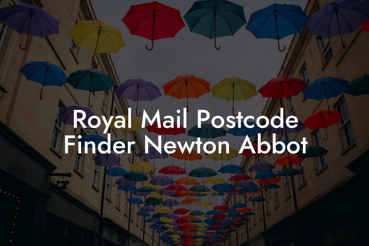 Royal Mail Postcode Finder Newton Abbot