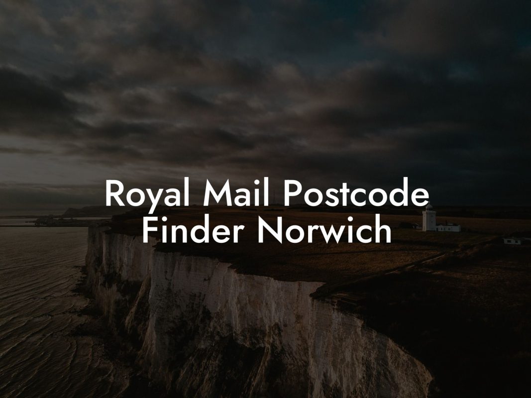 Royal Mail Postcode Finder Norwich