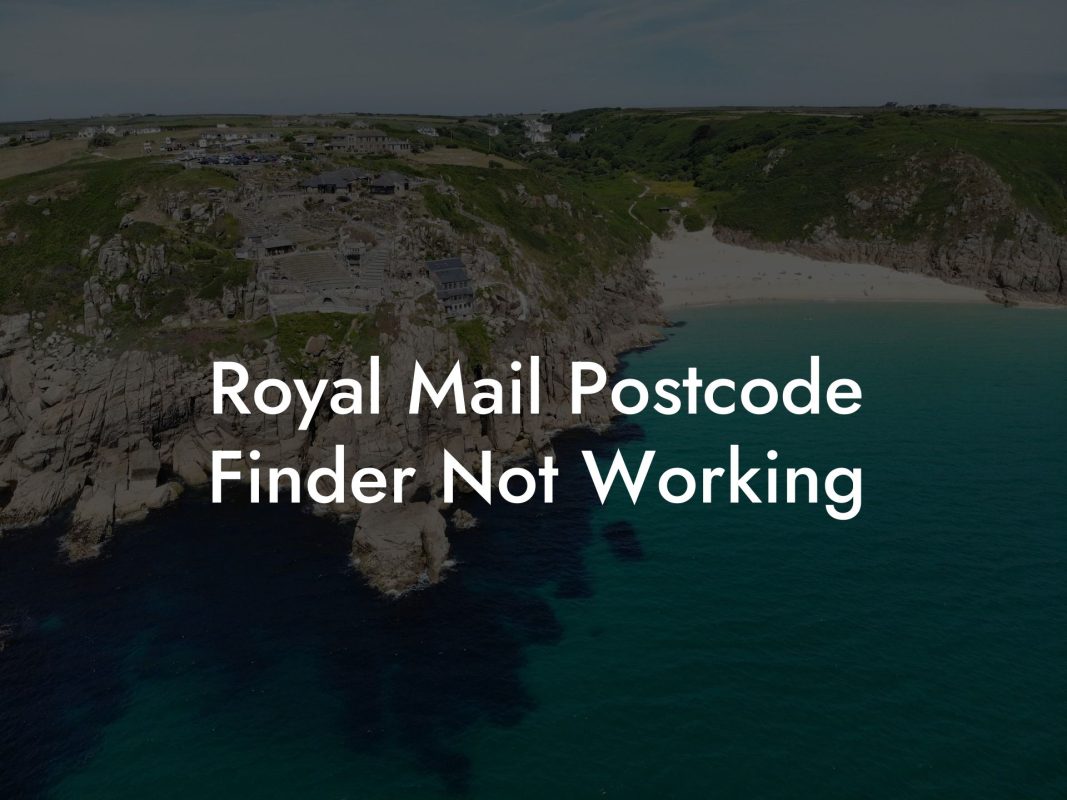 Royal Mail Postcode Finder Not Working