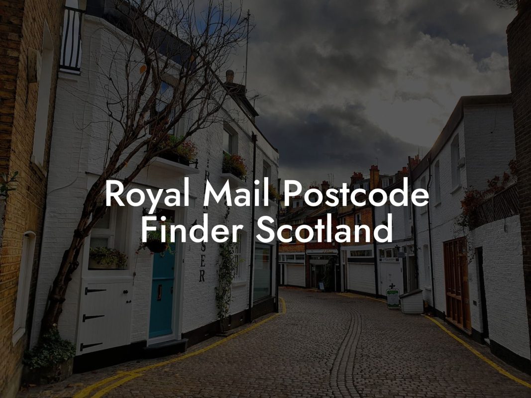 Royal Mail Postcode Finder Scotland