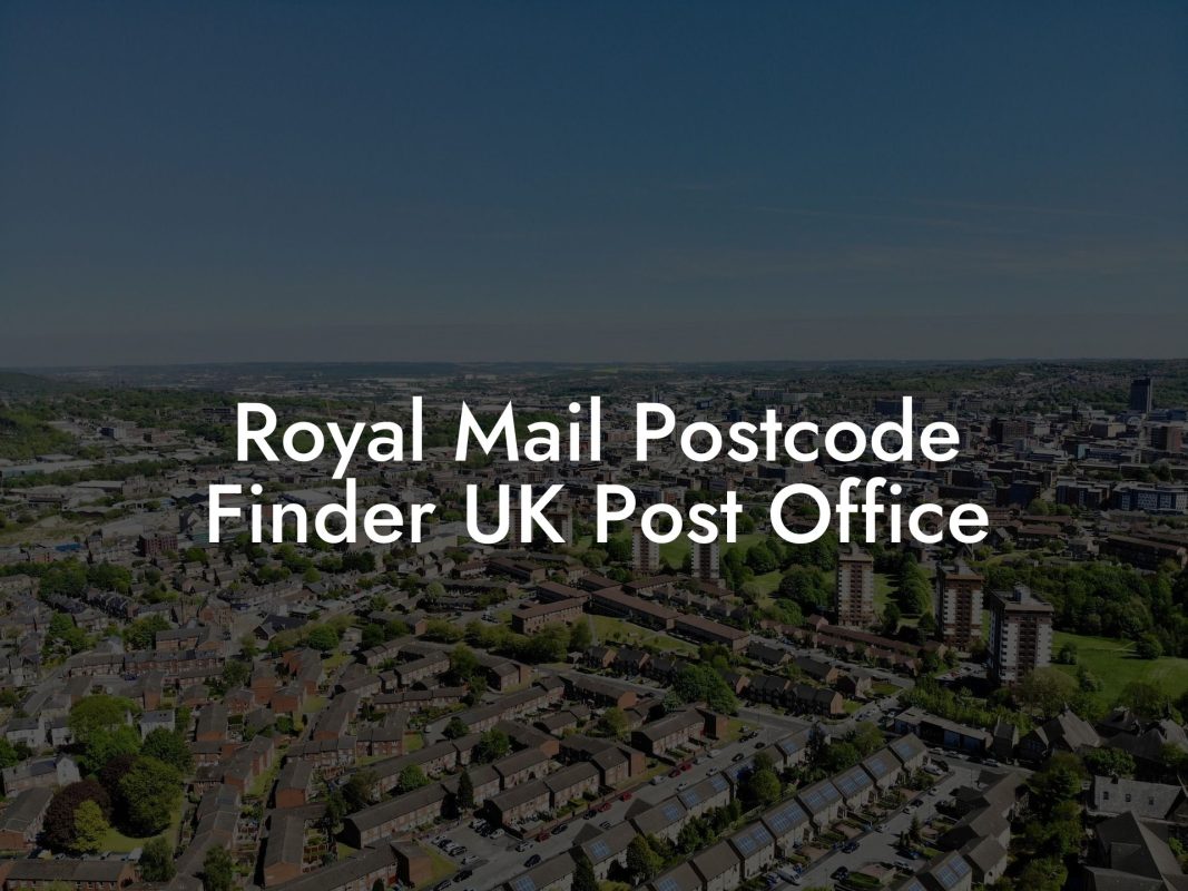 Royal Mail Postcode Finder UK Post Office