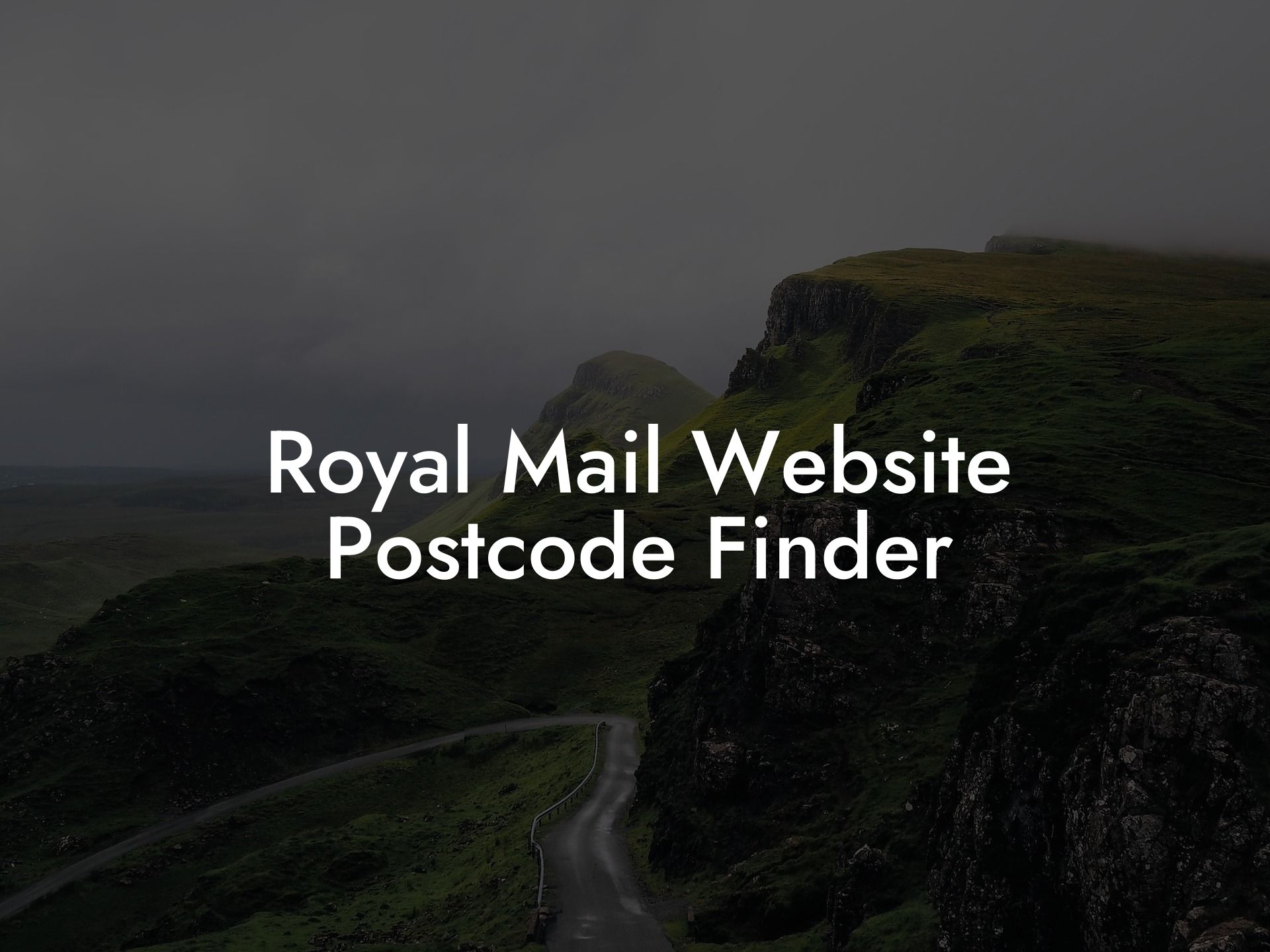 Royal Mail Website Postcode Finder