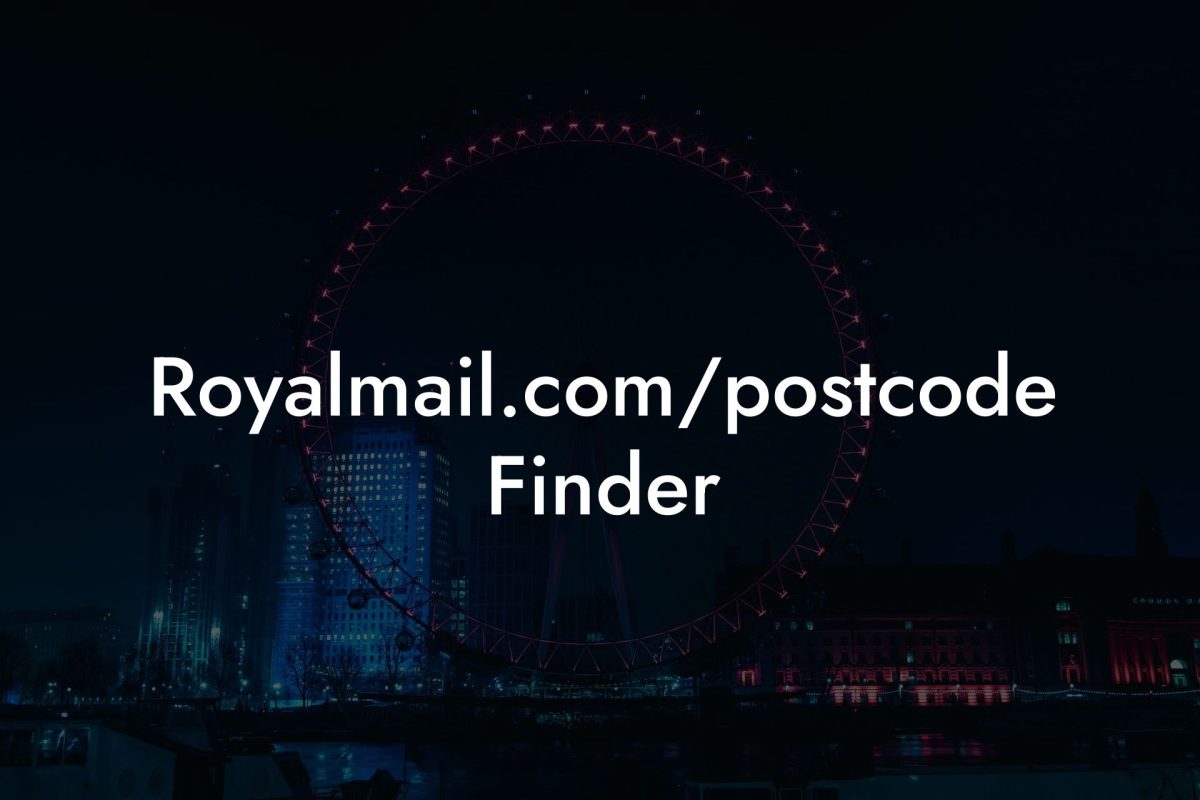 Royalmail.com/postcode Finder