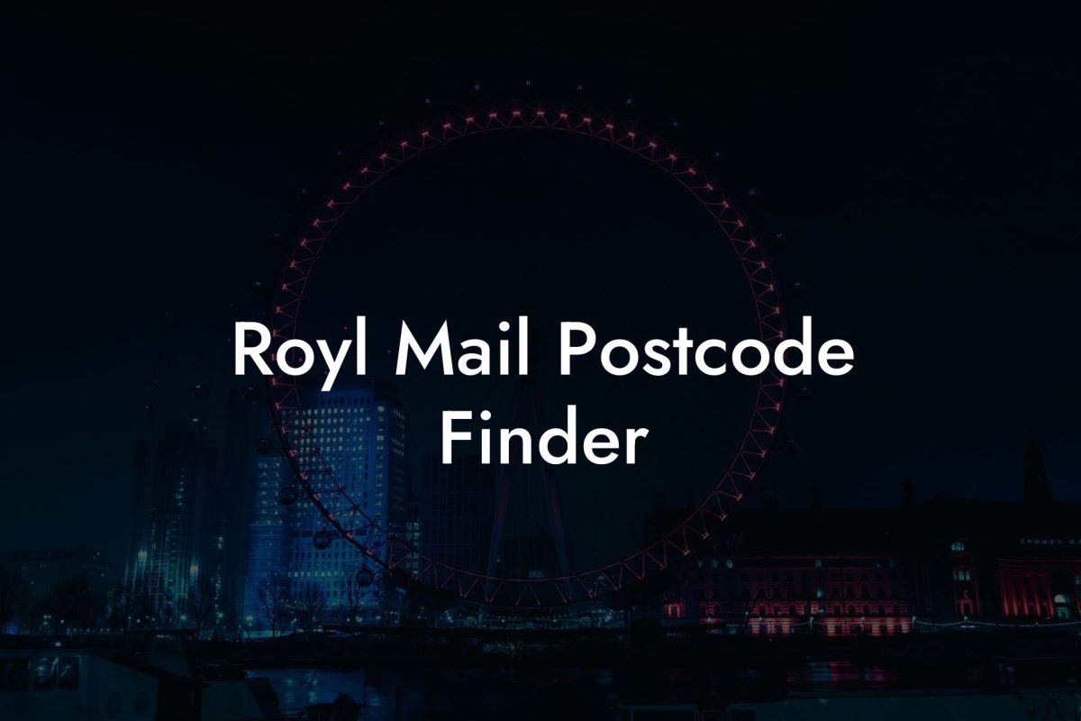 Royl Mail Postcode Finder