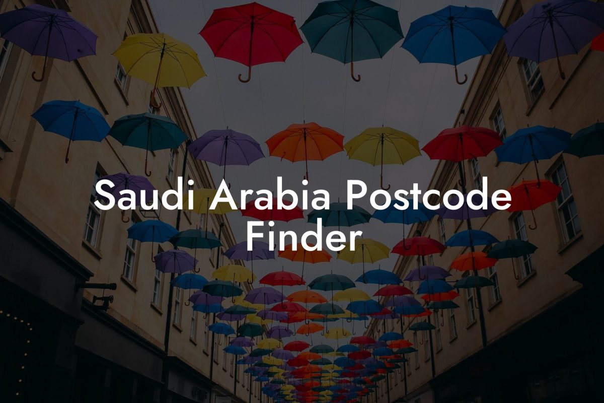 Saudi Arabia Postcode Finder