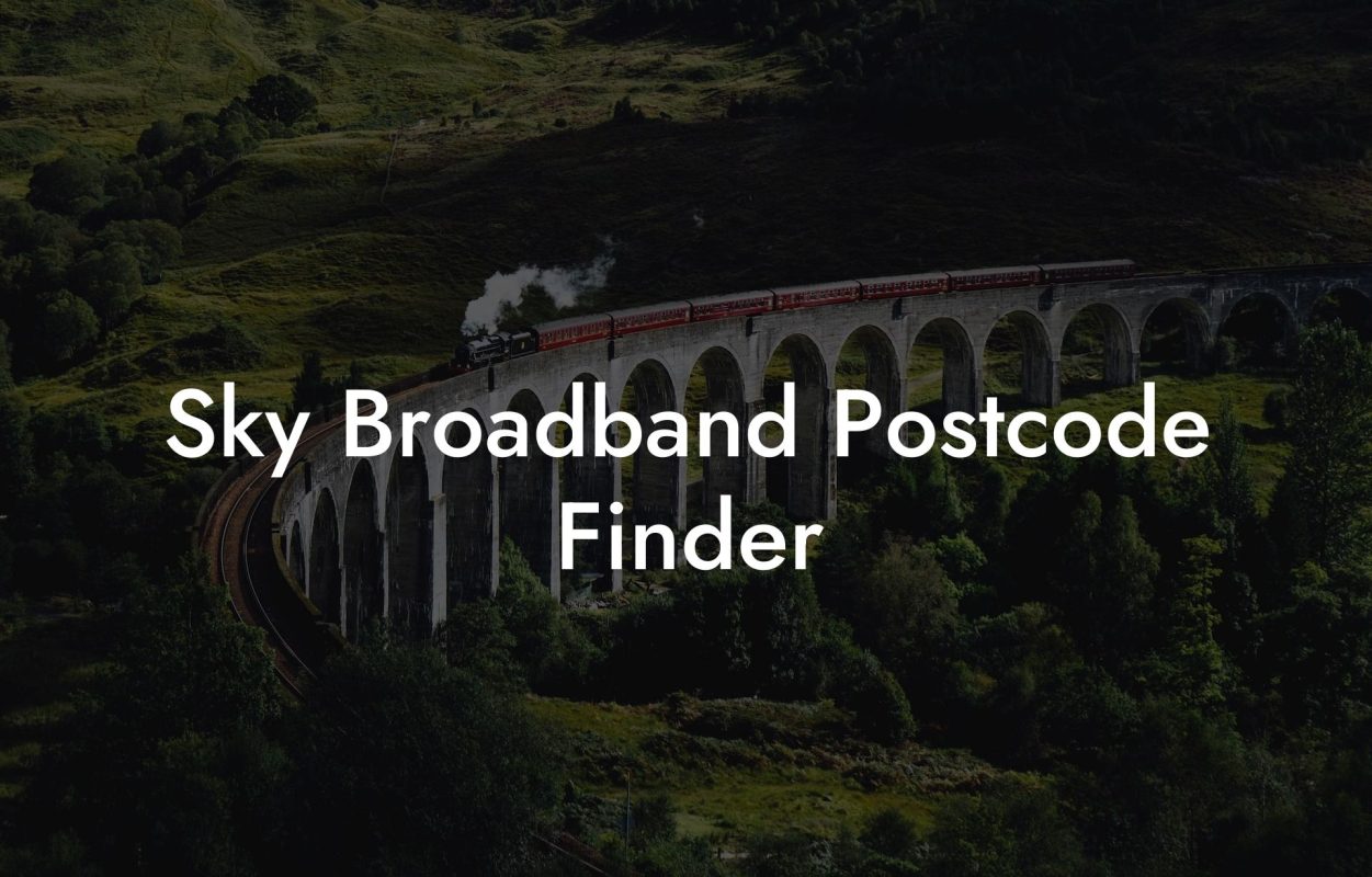 Sky Broadband Postcode Finder