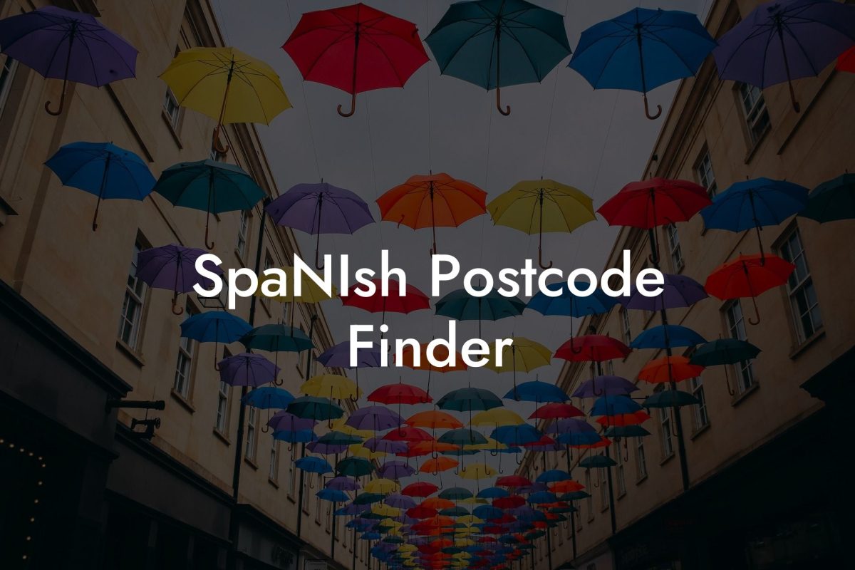 SpaNIsh Postcode Finder