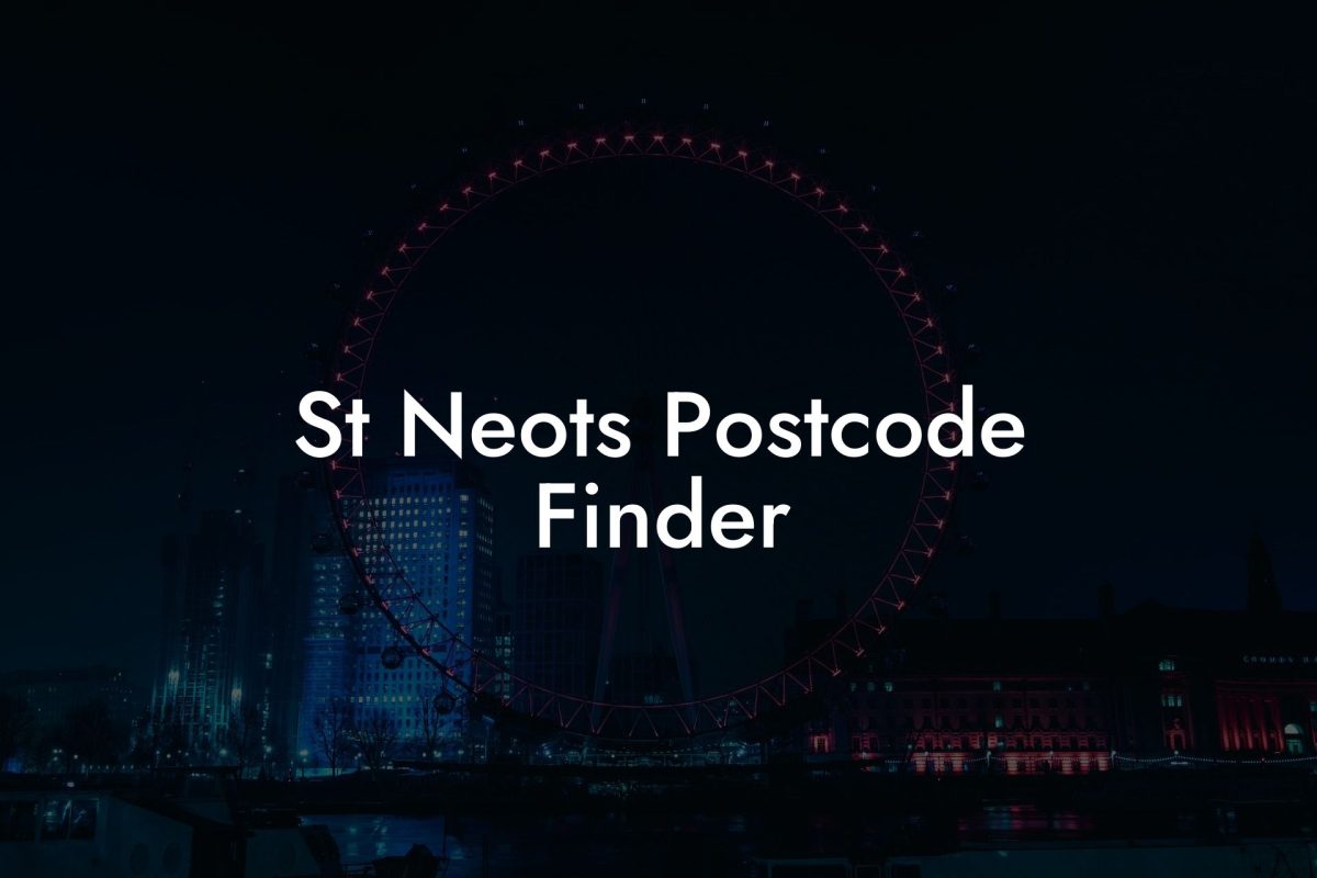 St Neots Postcode Finder