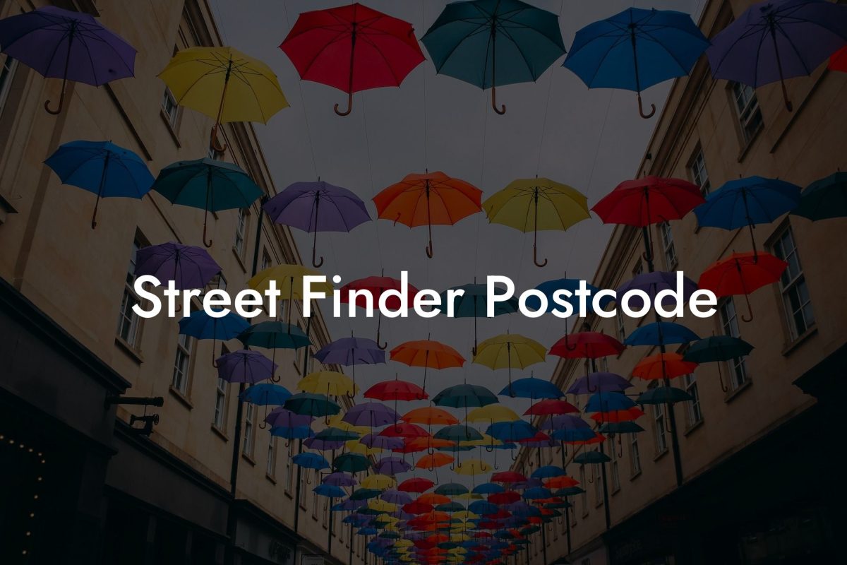 Street Finder Postcode