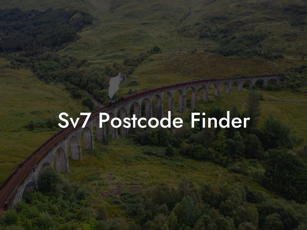 Sv7 Postcode Finder