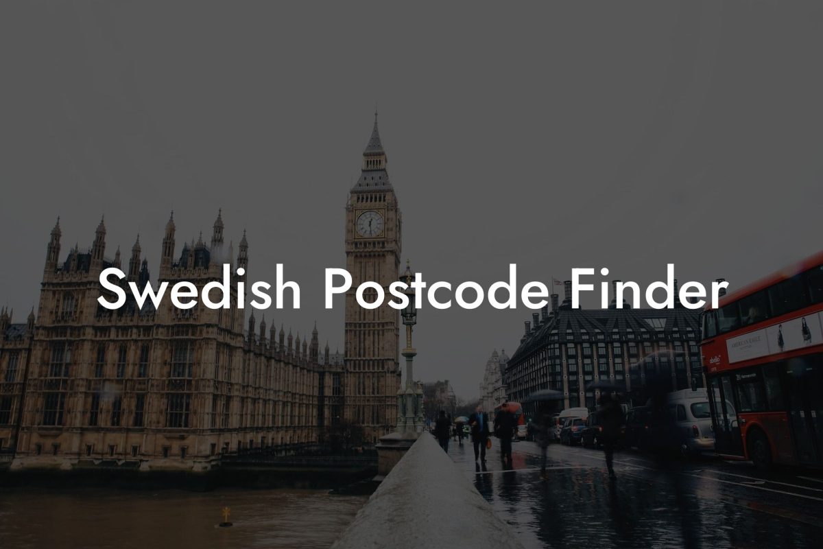 Swedish Postcode Finder