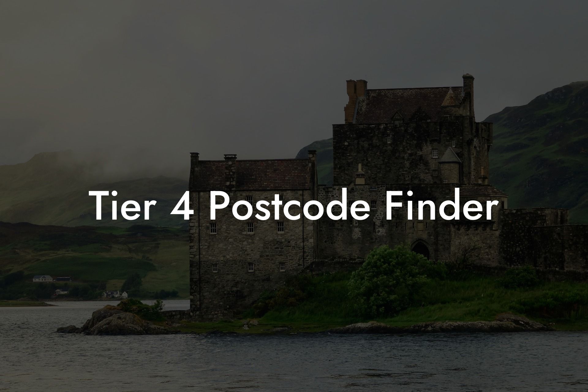 Tier 4 Postcode Finder