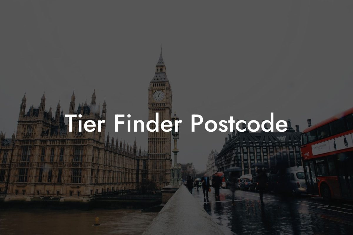 Tier Finder Postcode