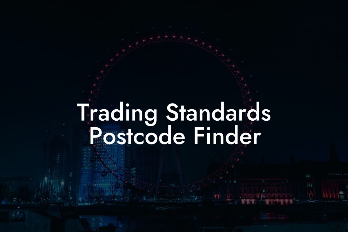 Trading Standards Postcode Finder