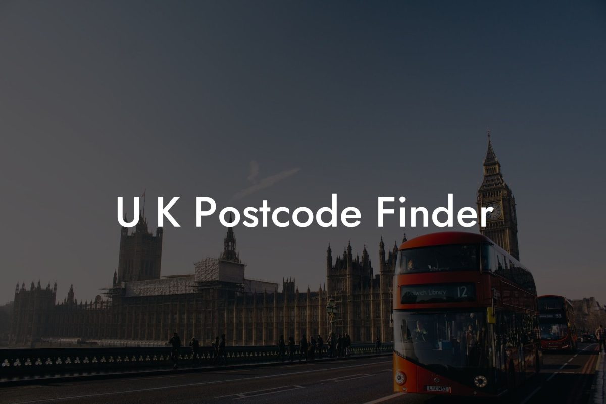 U K Postcode Finder