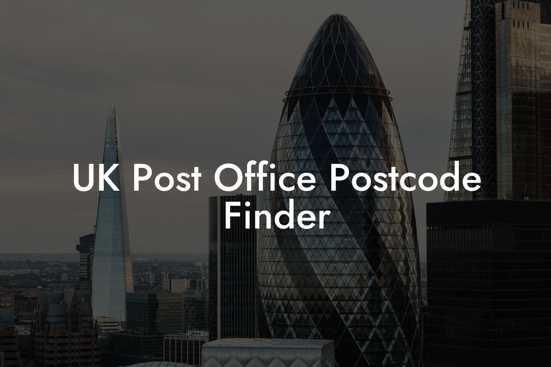 UK Post Office Postcode Finder