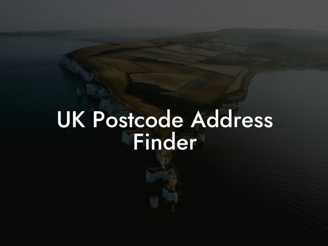 UK Postcode Address Finder