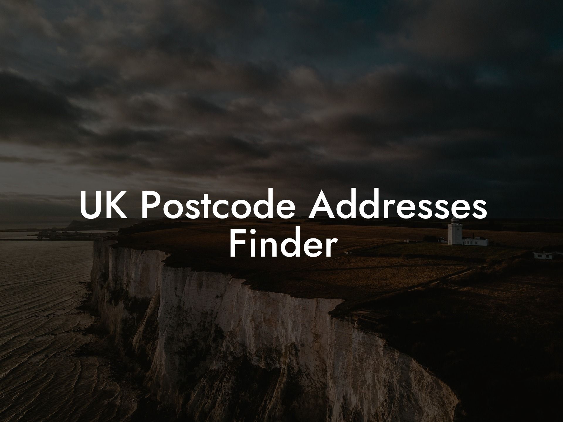 UK Postcode Addresses Finder