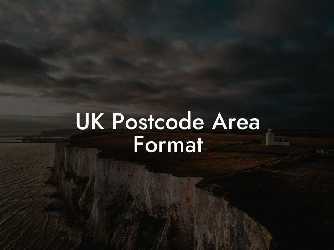 UK Postcode Area Format