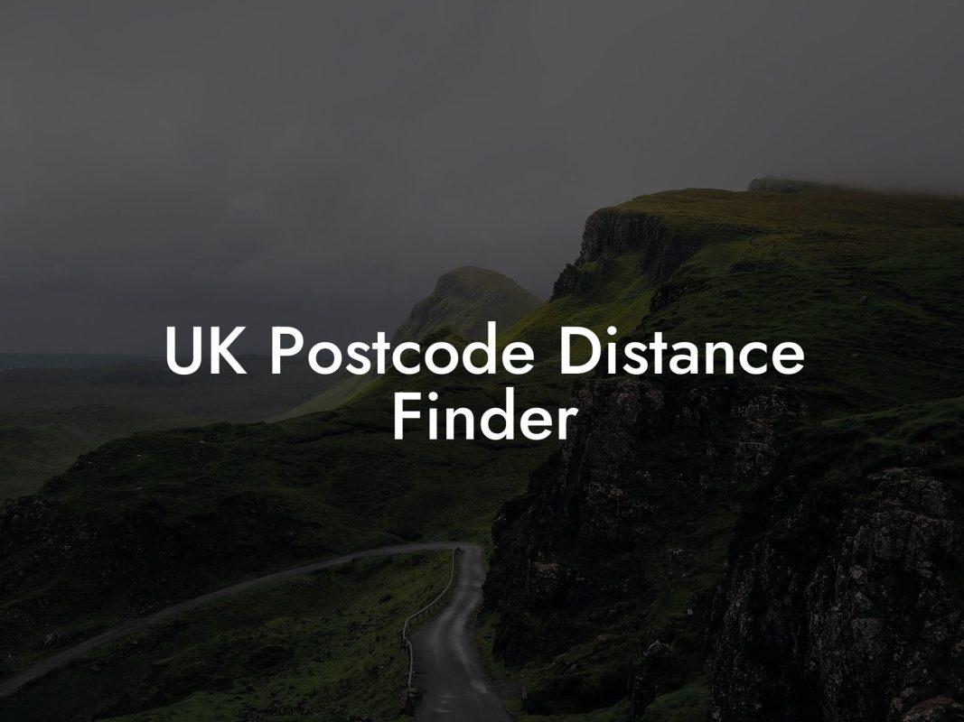 UK Postcode Distance Finder