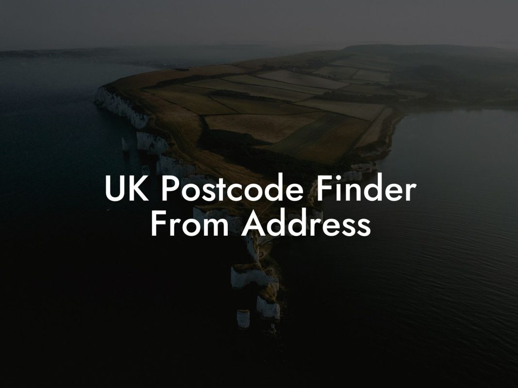 UK Postcode Finder From Address