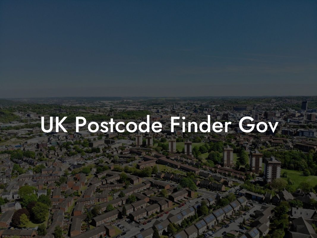 UK Postcode Finder Gov