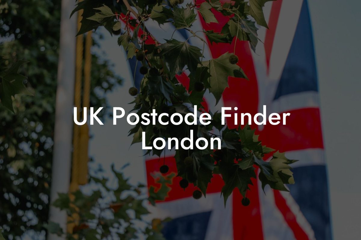 UK Postcode Finder London