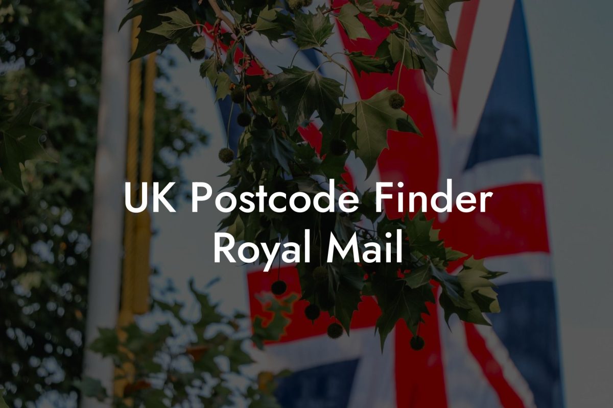 UK Postcode Finder Royal Mail