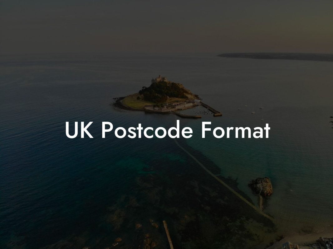 UK Postcode Format