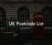 UK Postcode List