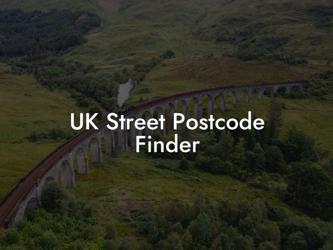 UK Street Postcode Finder