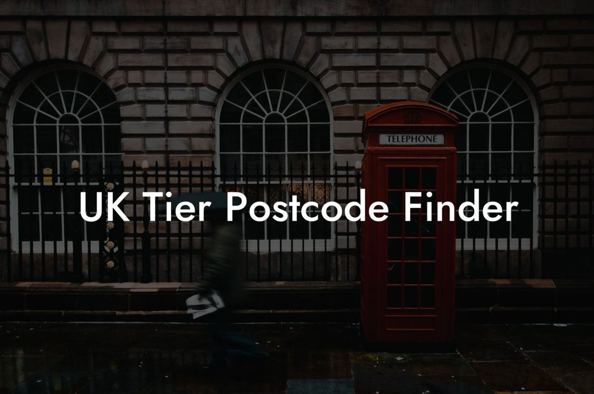 UK Tier Postcode Finder