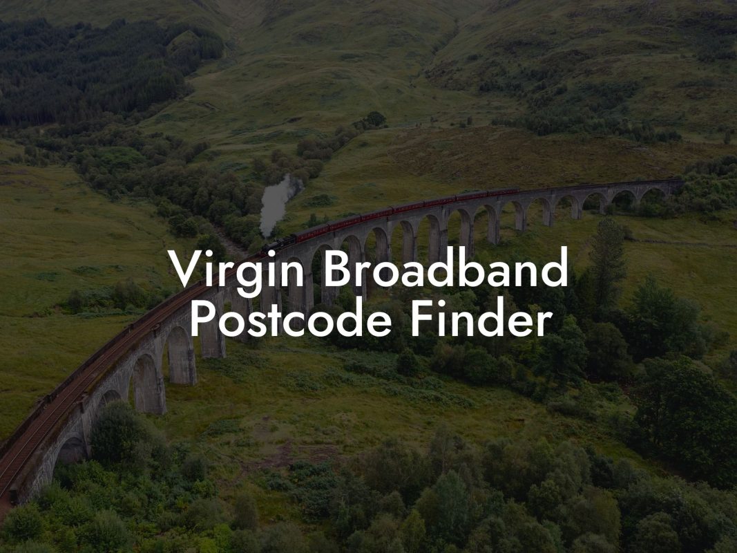 Virgin Broadband Postcode Finder