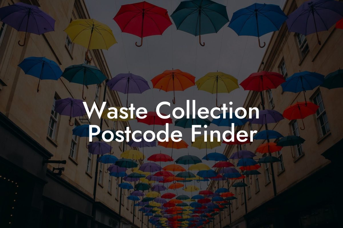 Waste Collection Postcode Finder