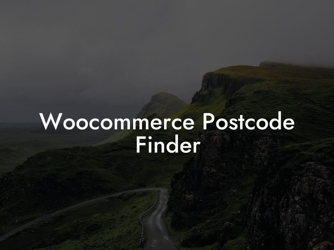 Woocommerce Postcode Finder