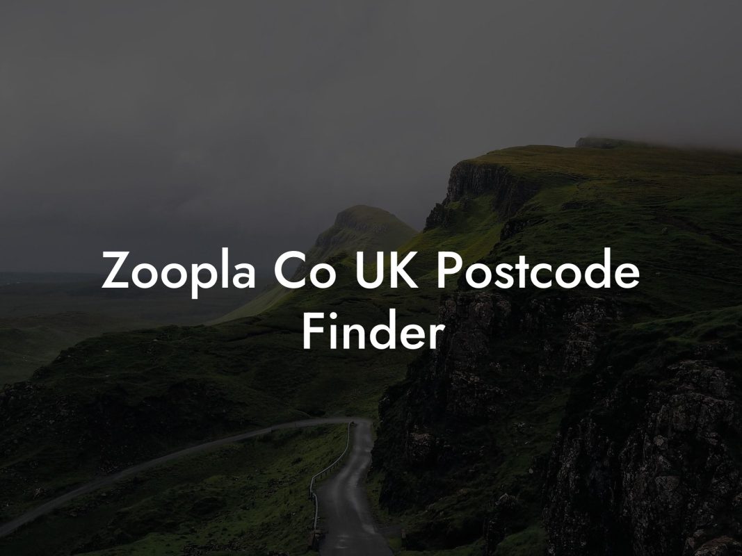 Zoopla Co UK Postcode Finder